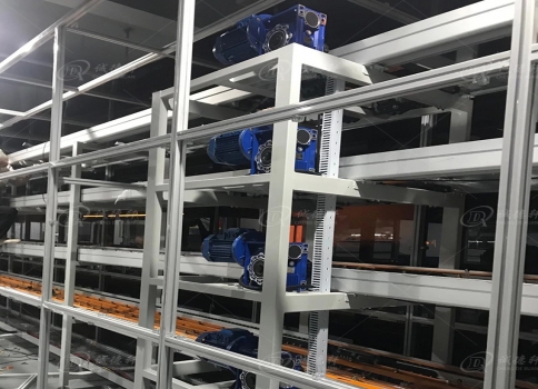 多层倍速链老化线